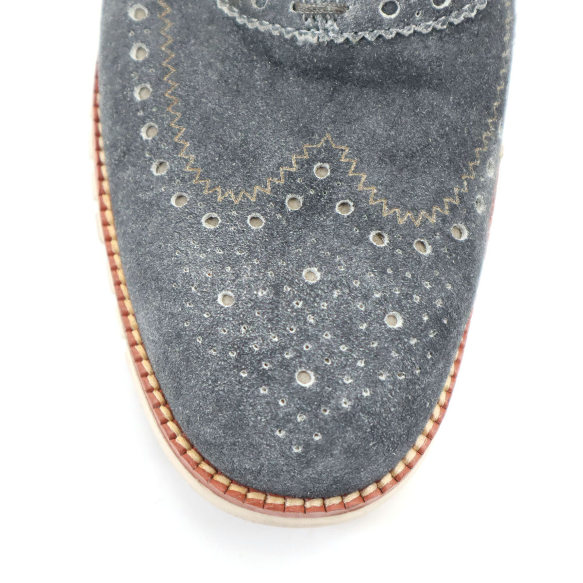 COLE HAAN コールハーン ゼログランド ウィング オックスフォード スエード レザーシューズ 9M チャコールグレー C29670 メンズ