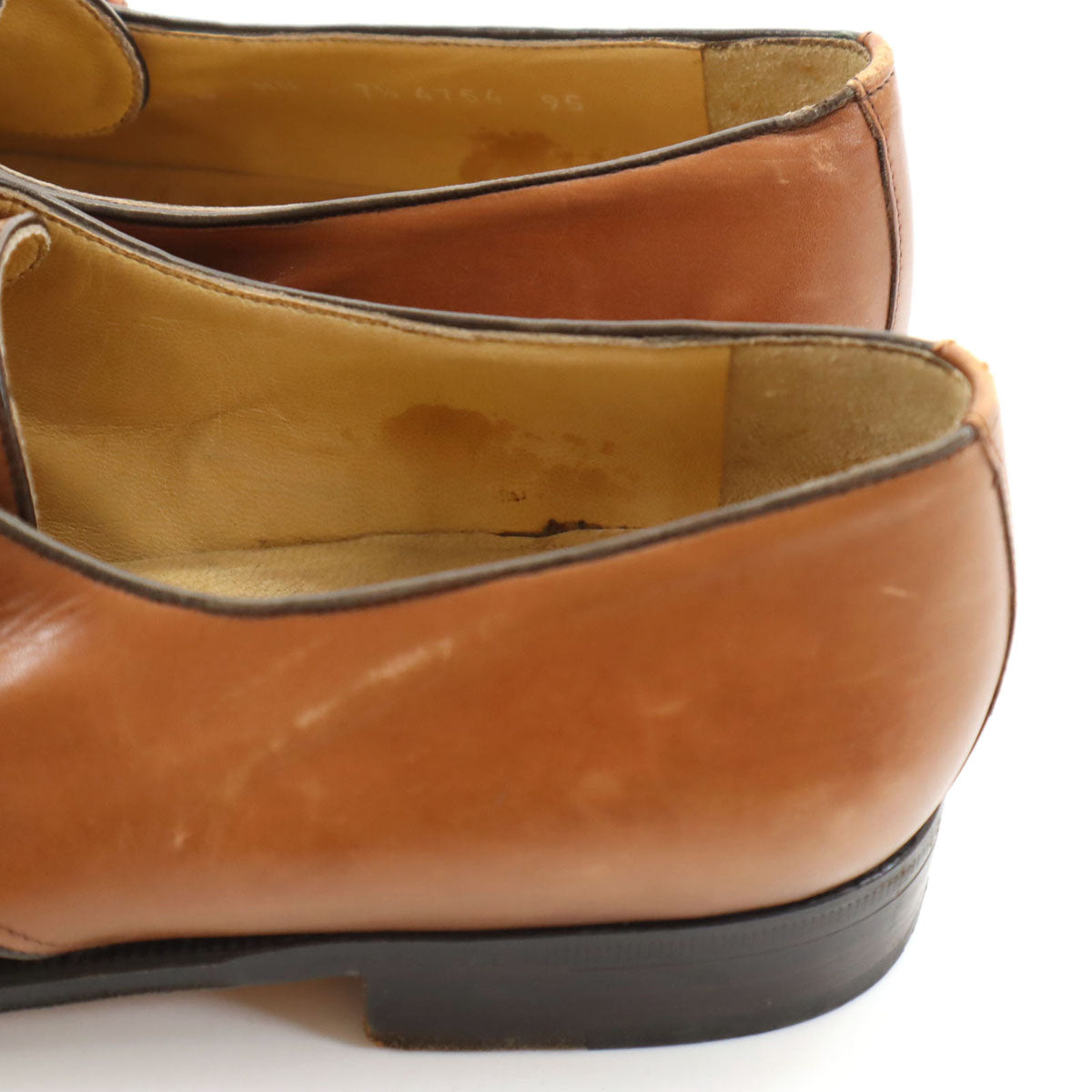 MORESCHI モレスキー イタリア製 ビジネスシューズ 71/2 キャメル モンクストラップ メンズ