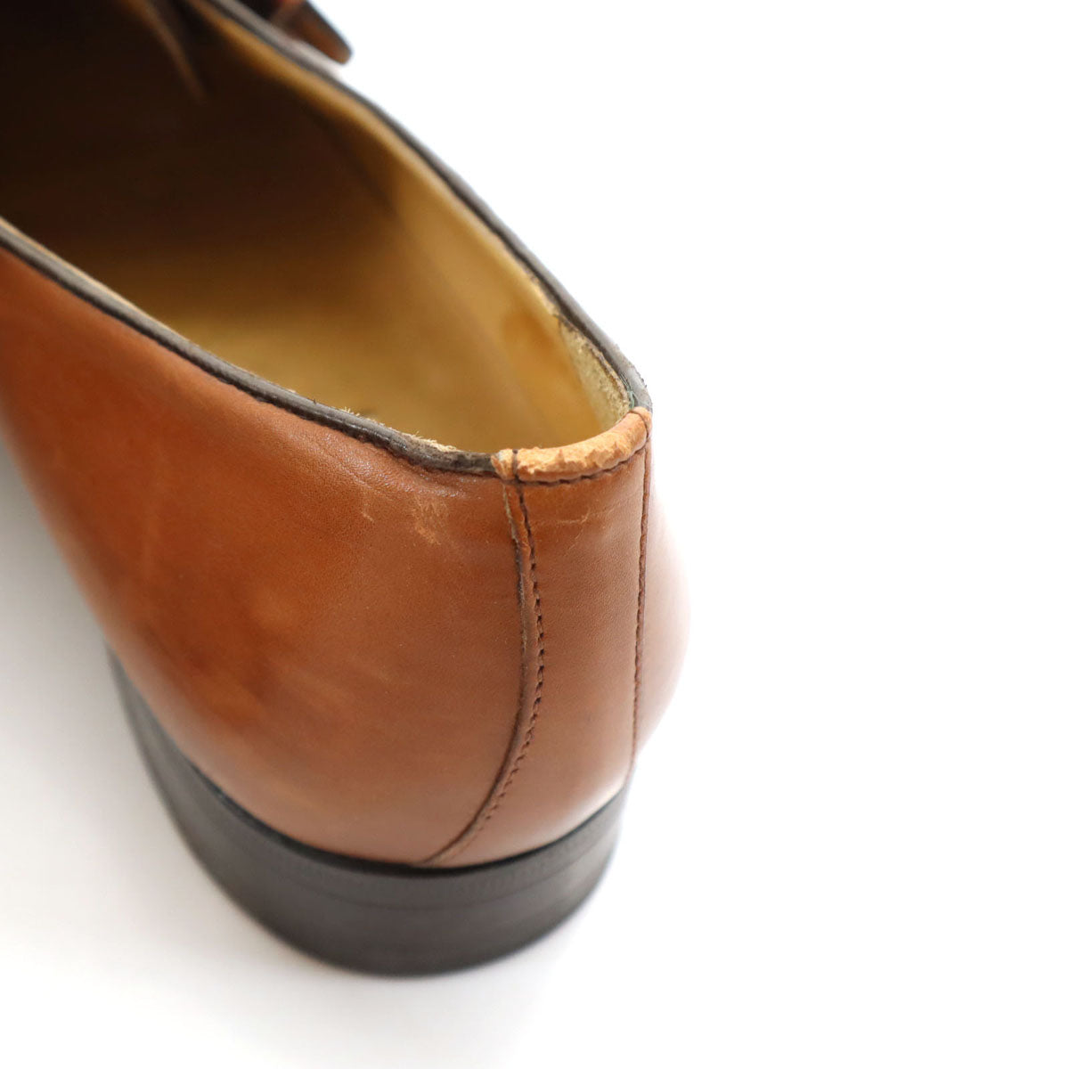 MORESCHI モレスキー イタリア製 ビジネスシューズ 71/2 キャメル モンクストラップ メンズ