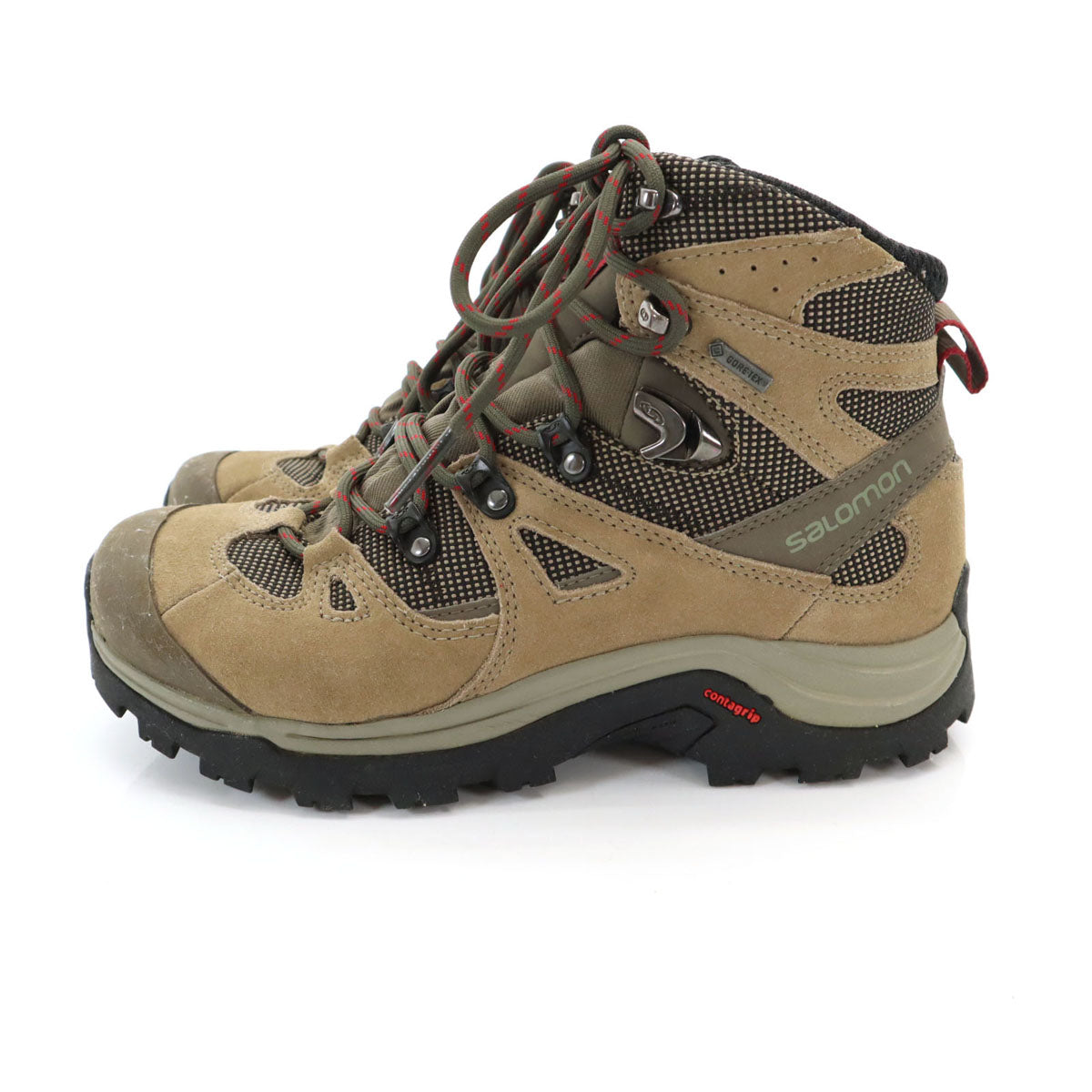 SALOMON サロモン ortholite トレッキング ブーツ US7 グレー系 アウトドア 登山 箱付き ゴアテックス レディース