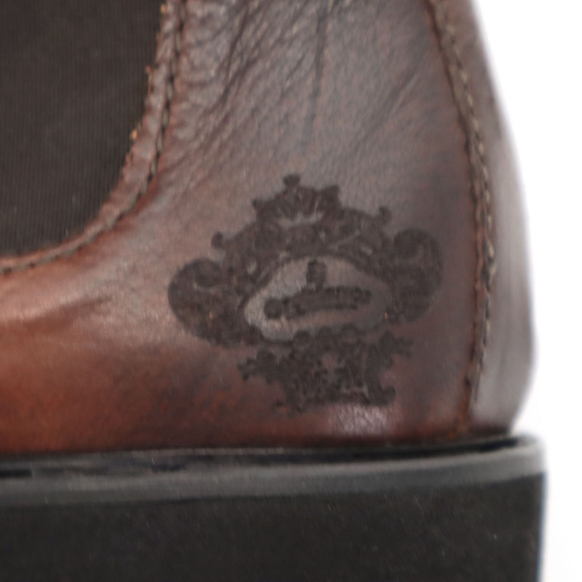 未使用 Orobianco オロビアンコ イタリア製 サイドゴア レザーブーツ 39 ブラウン メンズ