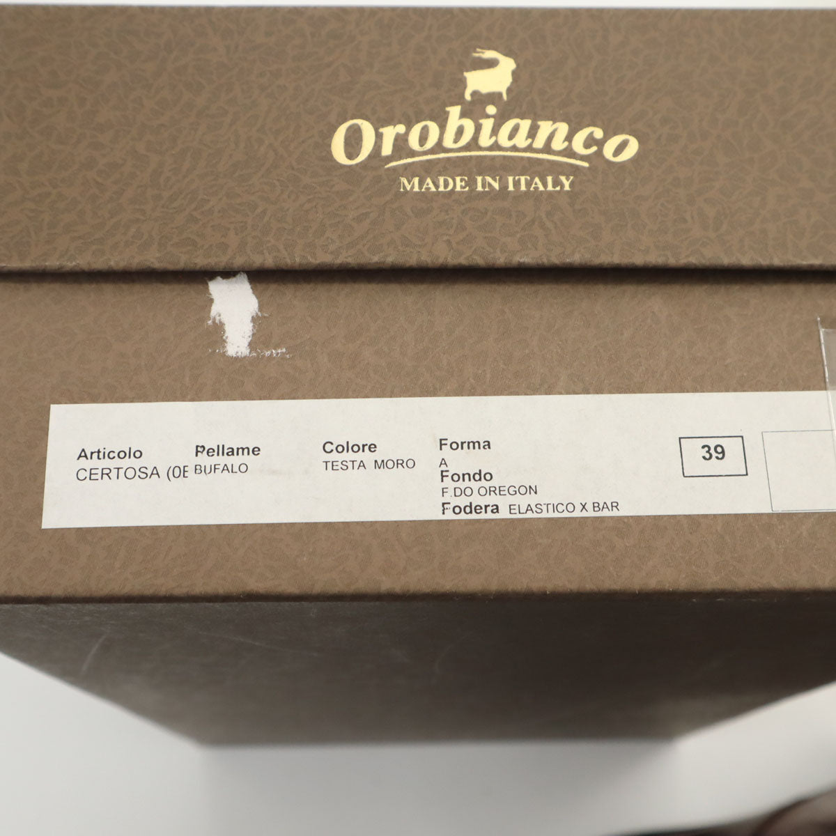 未使用 Orobianco オロビアンコ イタリア製 サイドゴア レザーブーツ 39 ブラウン メンズ