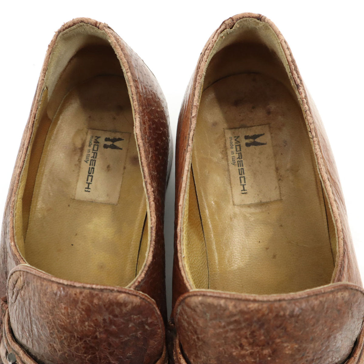 MORESCHI モレスキー イタリア製 ローファー 7 1/2 ブラウン 靴 シューズ メンズ