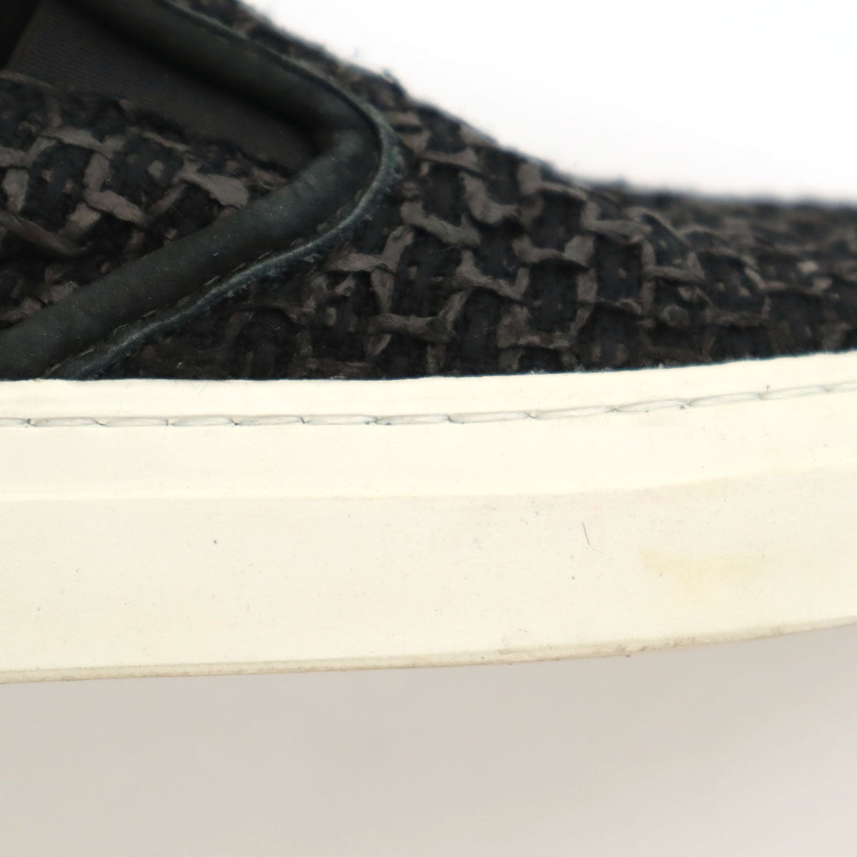 DIEMME ディエッメ イタリア製 ツイード スリッポン 45 黒 メンズ