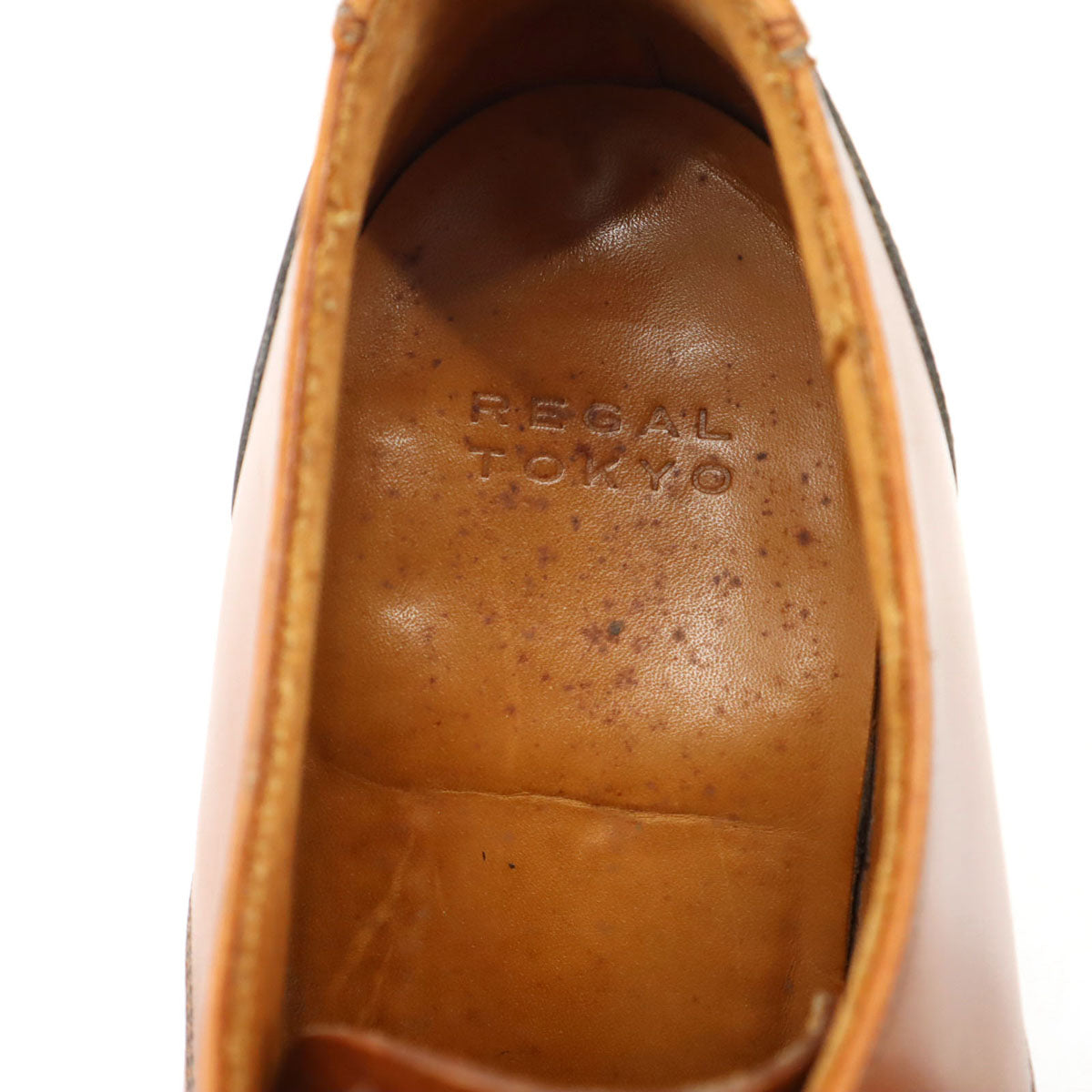 REGAL TOKYO リーガル トウキョウ 日本製 プレーントゥ シューズ 25EE ブラウン 外羽根 箱付き メンズ