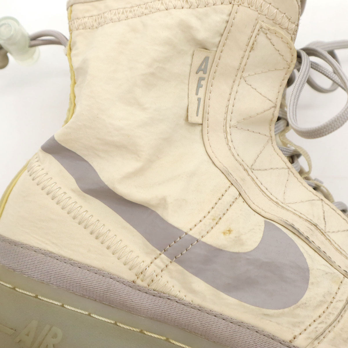NIKE ナイキ エアフォース1 ハイ シェル シューズ 24.5 グレージュ系 BQ6096-002 スニーカー レディース