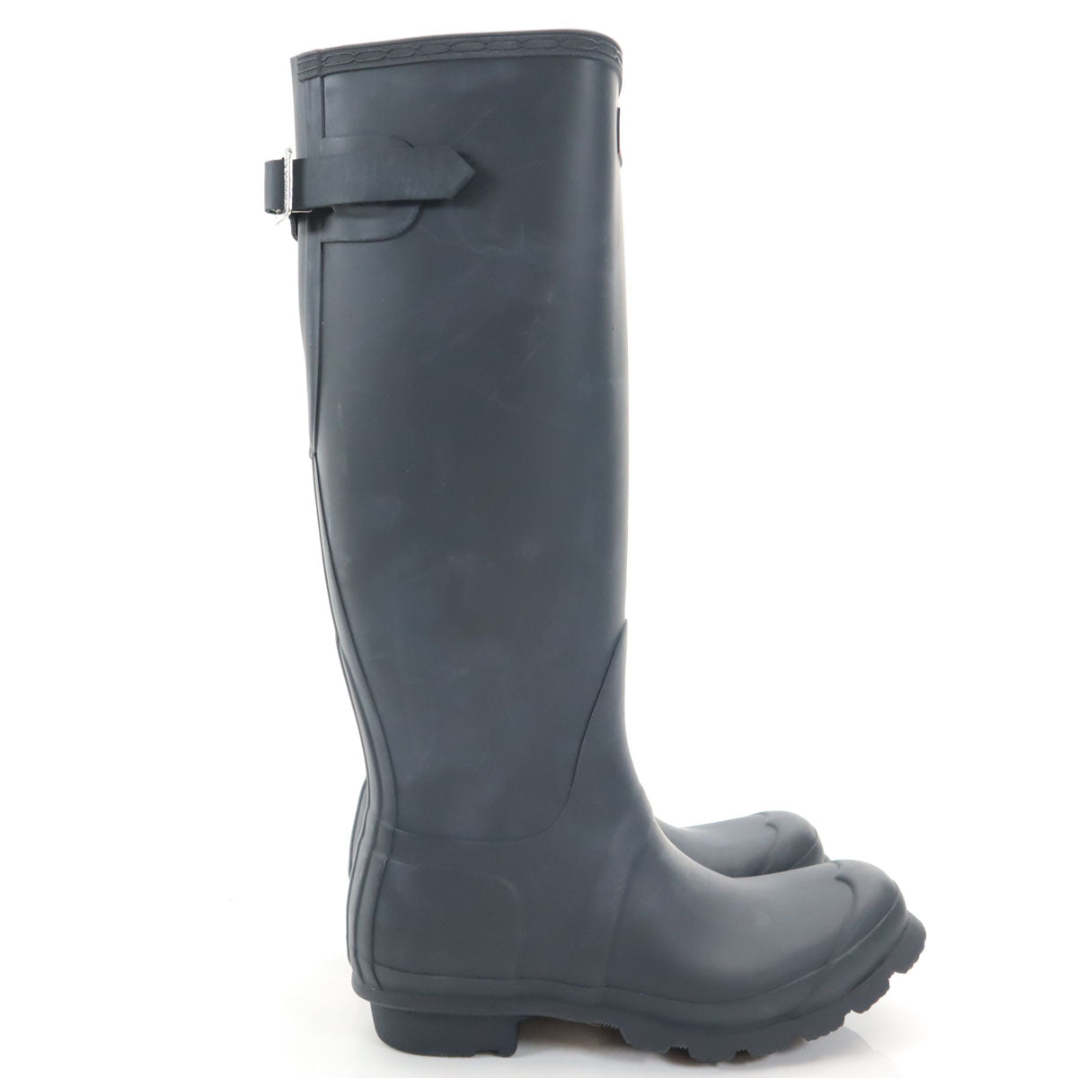HUNTER ハンター バックストラップトール レインブーツ 4 ネイビー W24893 箱付き レディース