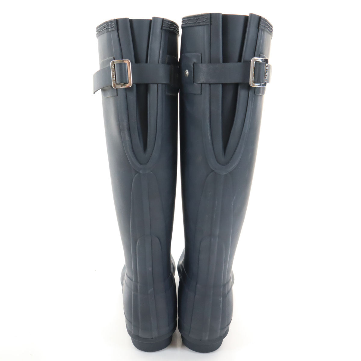 HUNTER ハンター バックストラップトール レインブーツ 4 ネイビー W24893 箱付き レディース