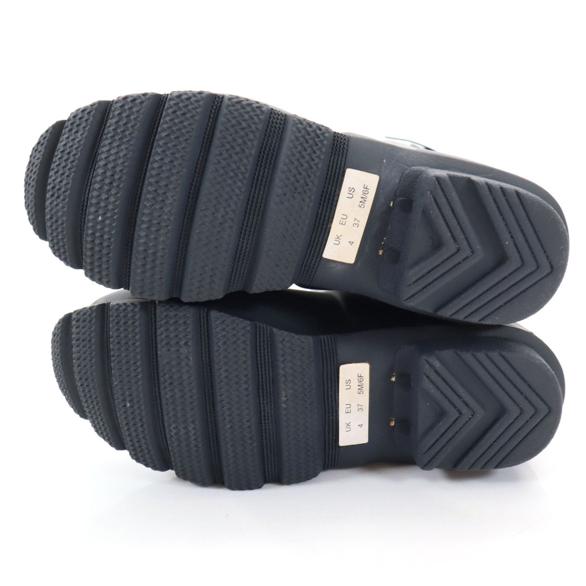 HUNTER ハンター バックストラップトール レインブーツ 4 ネイビー W24893 箱付き レディース