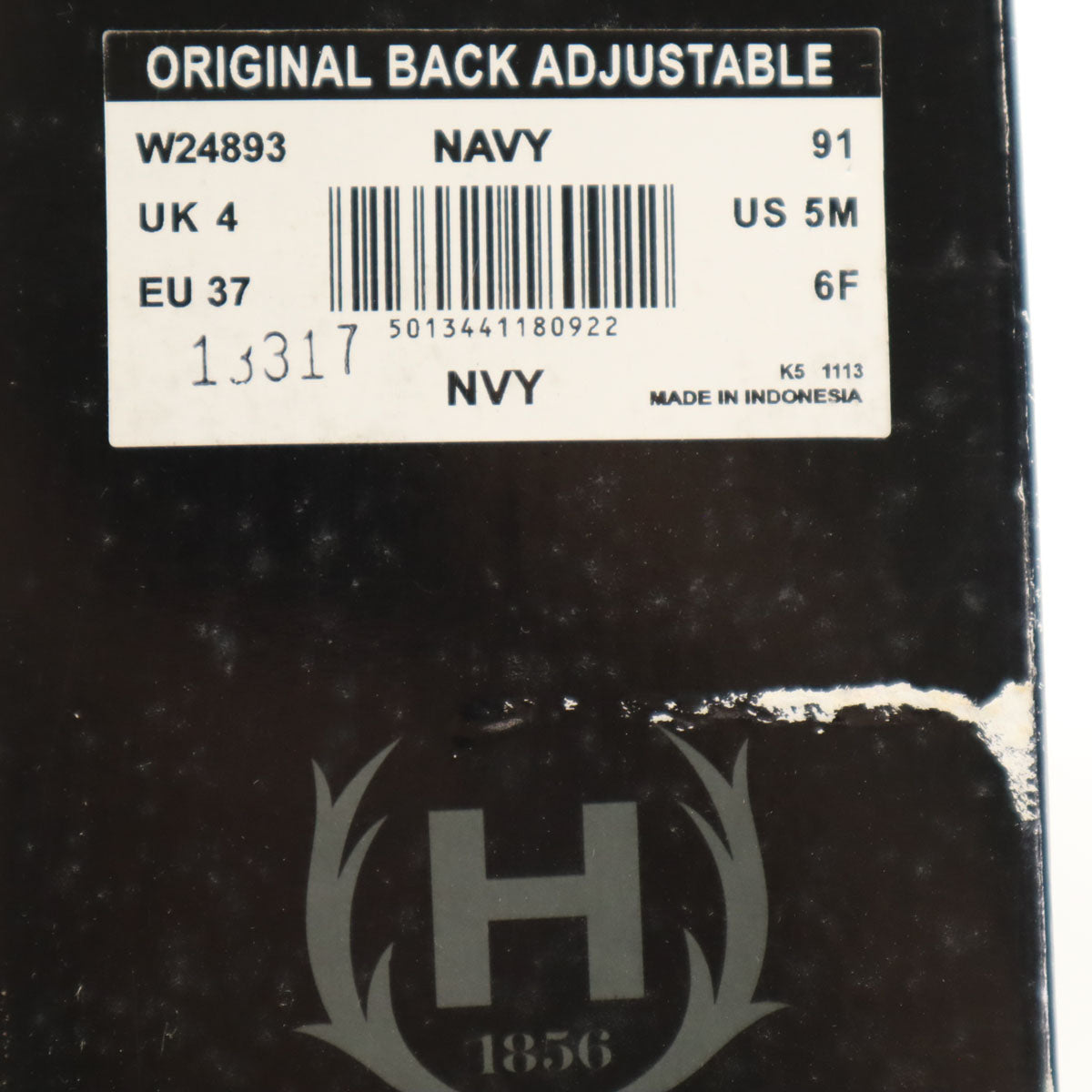 HUNTER ハンター バックストラップトール レインブーツ 4 ネイビー W24893 箱付き レディース