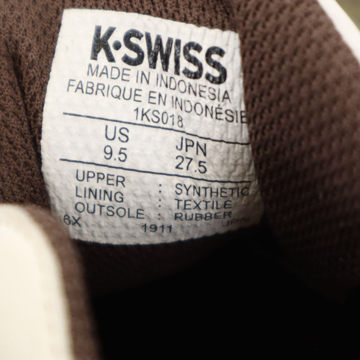 K･SWISS ケースイス スニーカー 27.5 ホワイト メンズ