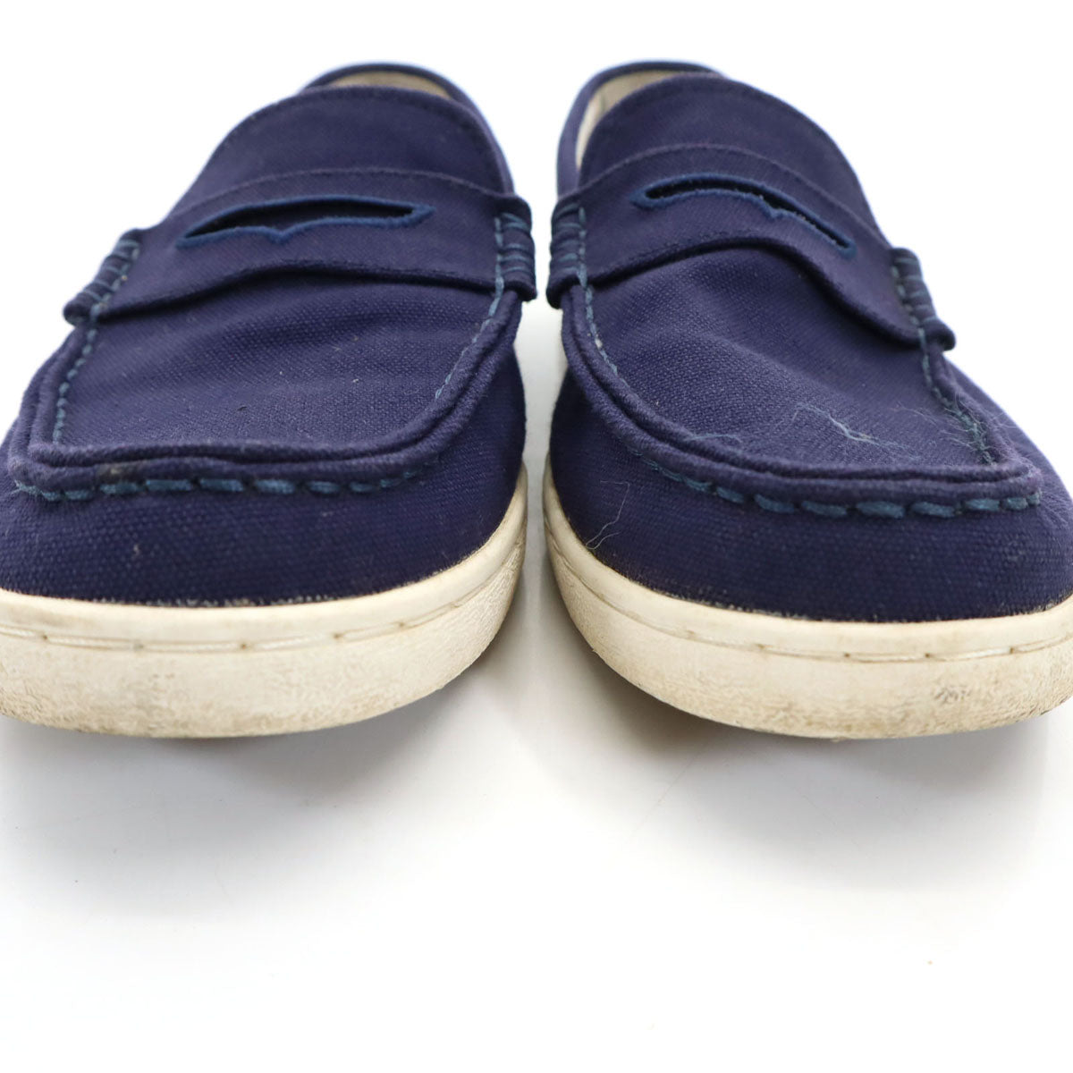 COLE HAAN コールハーン キャンバス ローファー 81/2 ネイビー メンズ