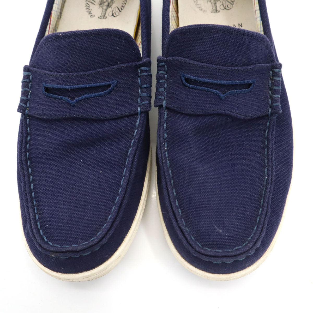 COLE HAAN コールハーン キャンバス ローファー 81/2 ネイビー メンズ