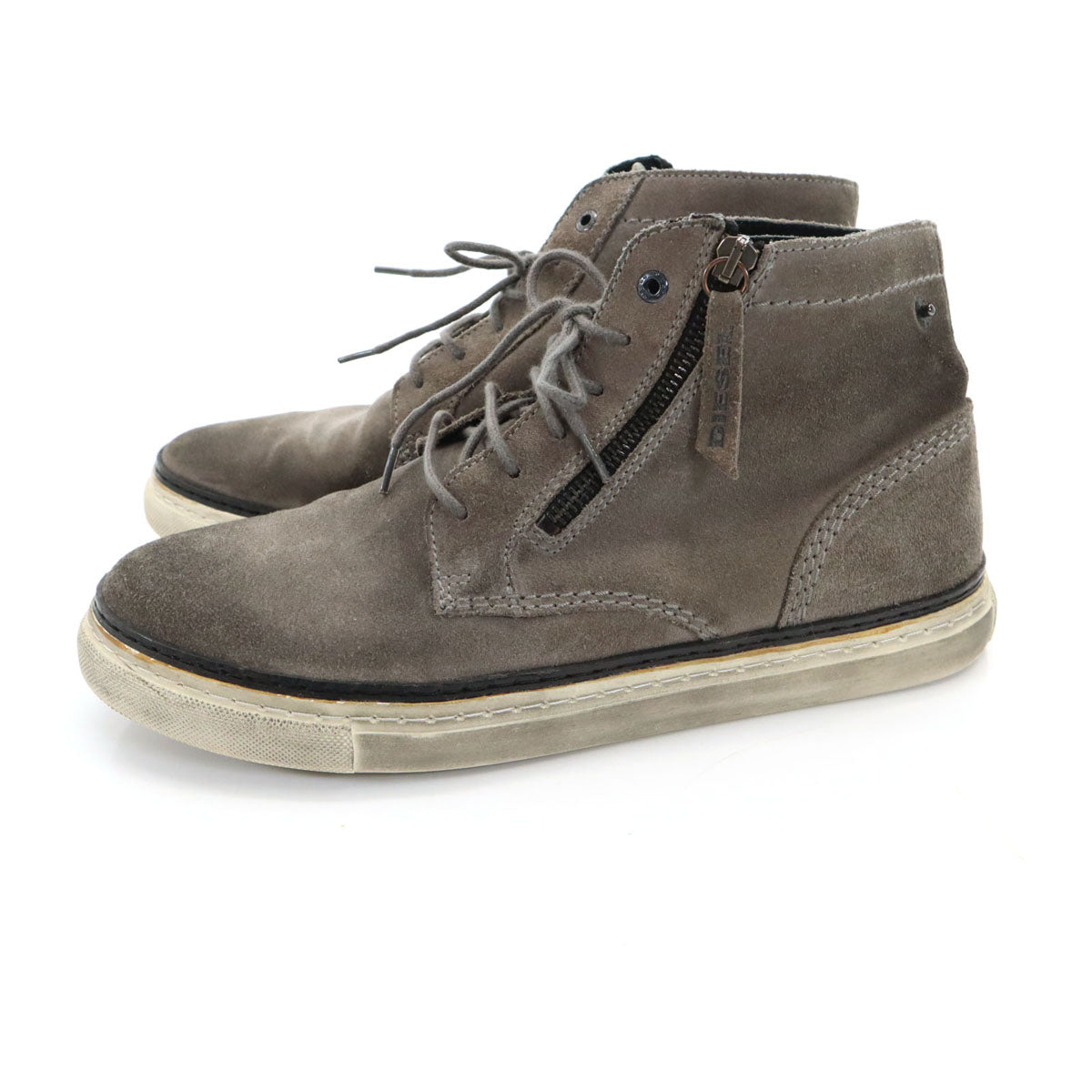 DIESEL ディーゼル スエード ブーツ 41 グレー系 メンズ