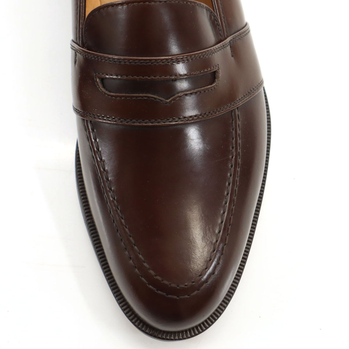 DE GIULI DESIGN 日本製 コイン ローファー 25 1/2 ブラウン メンズ
