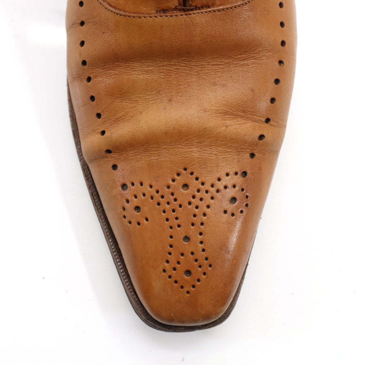 J.A.Ramis ジェイ― エー ラミス 本革 レザー ビジネスシューズ 8 1/2 キャメル 内羽根 革靴 メンズ