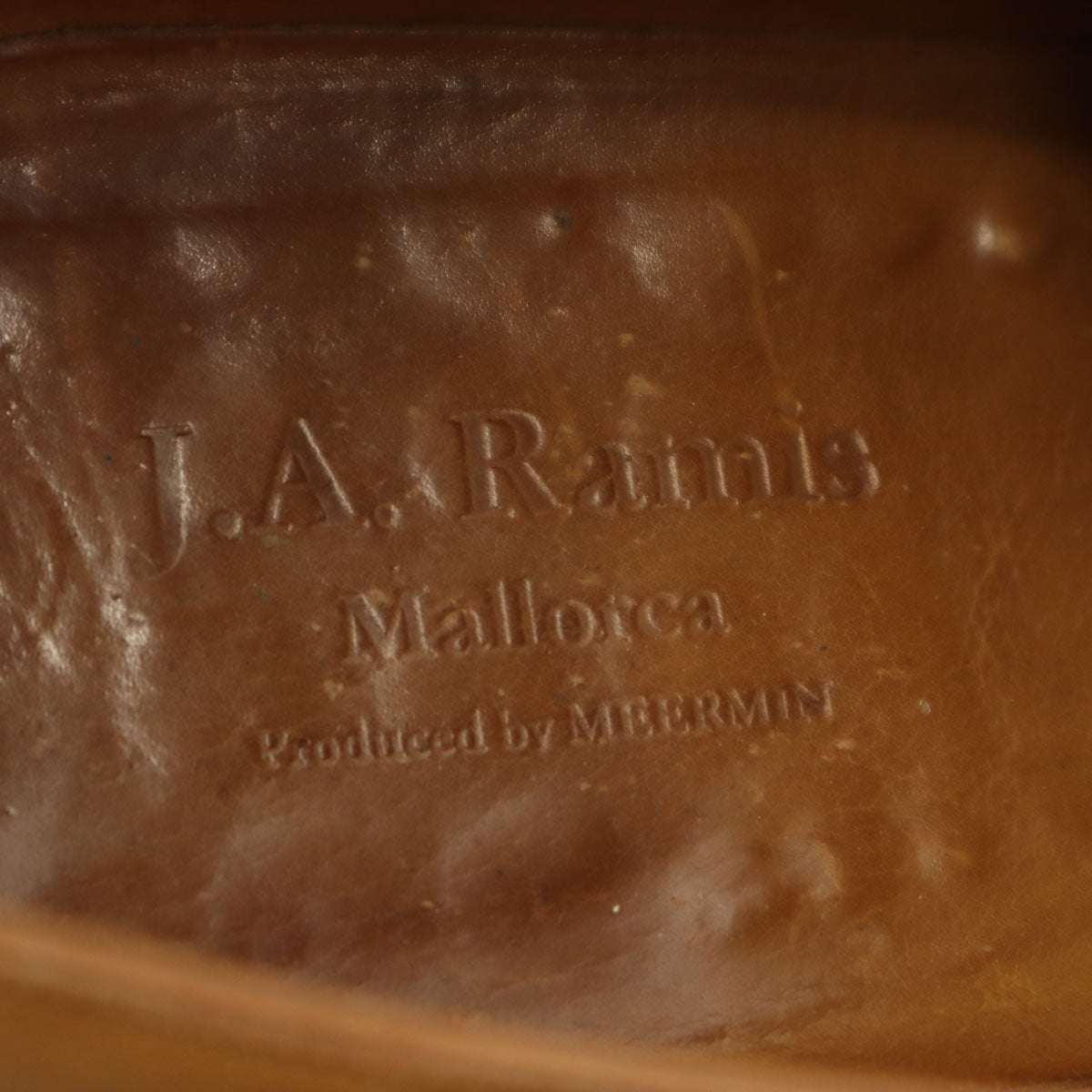 J.A.Ramis ジェイ― エー ラミス 本革 レザー ビジネスシューズ 8 1/2 キャメル 内羽根 革靴 メンズ