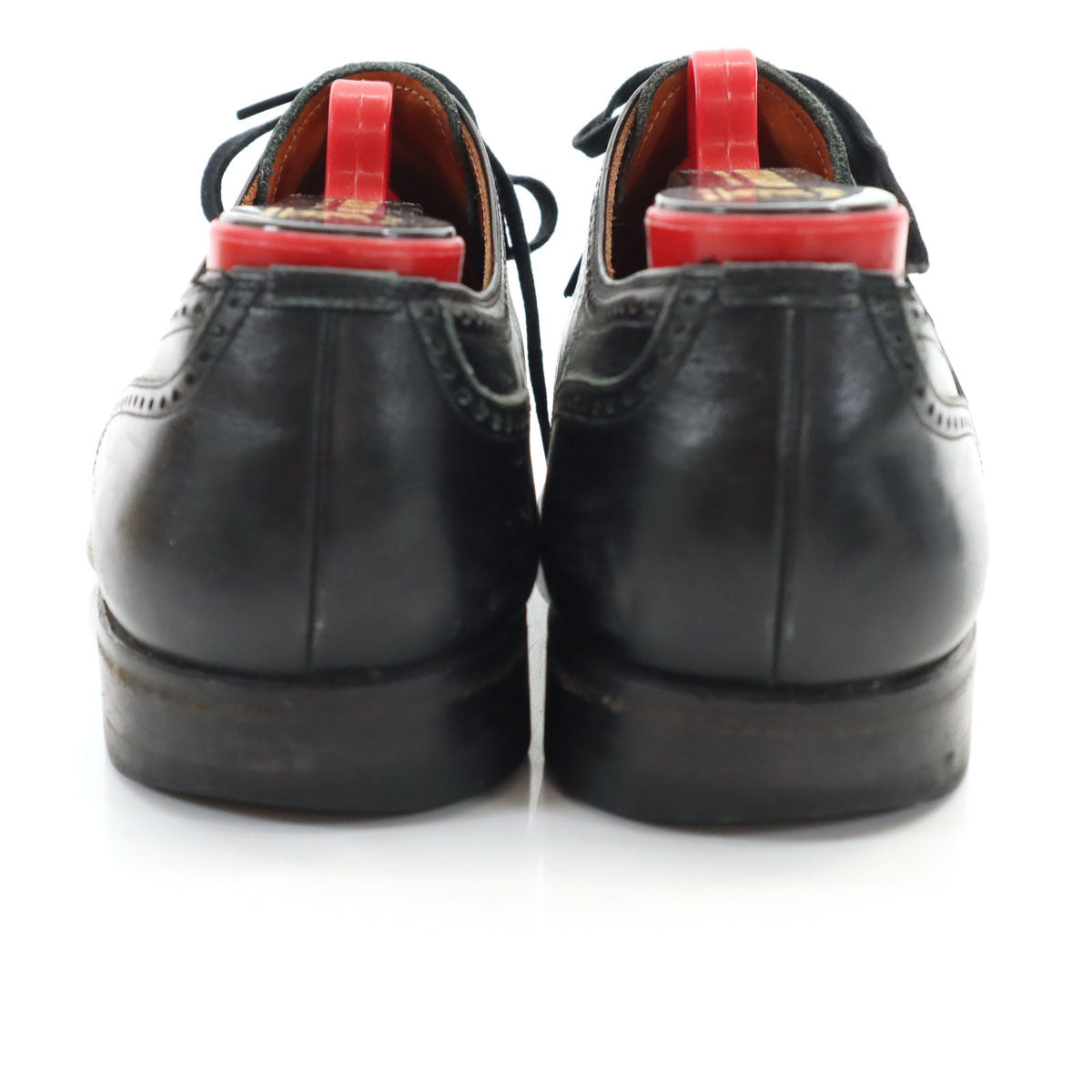 SCOTCH GRAIN スコッチグレイン レザー ビジネスシューズ 24 1/2 ブラック 外羽根 革靴 シューキーパー付き メンズ