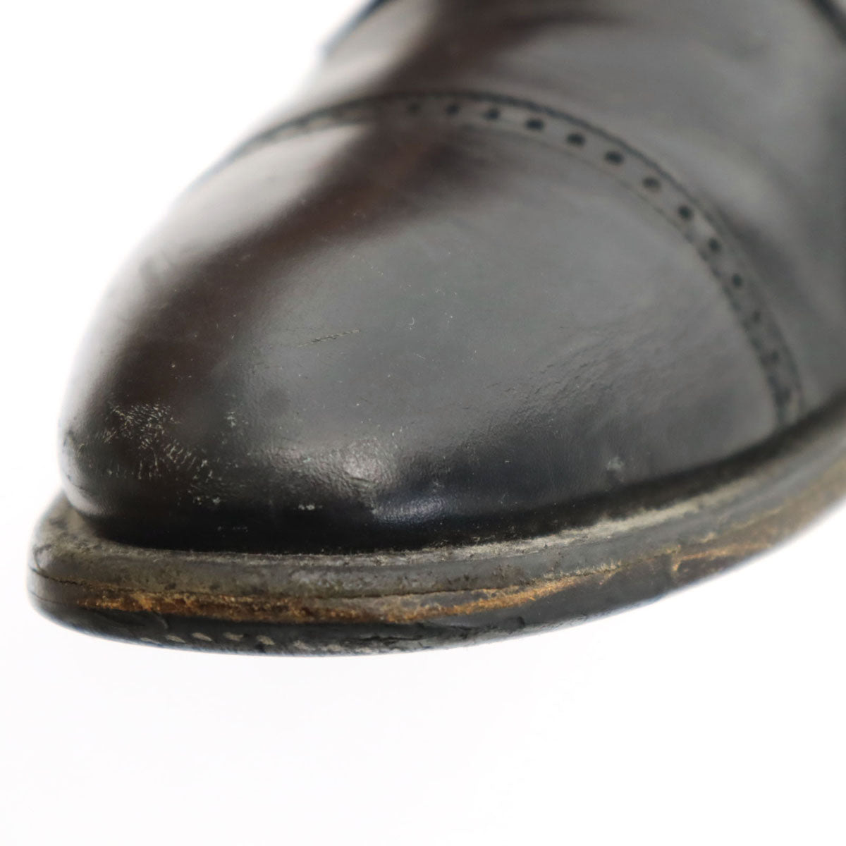 SCOTCH GRAIN スコッチグレイン レザー ビジネスシューズ 24 1/2 ブラック 外羽根 革靴 シューキーパー付き メンズ