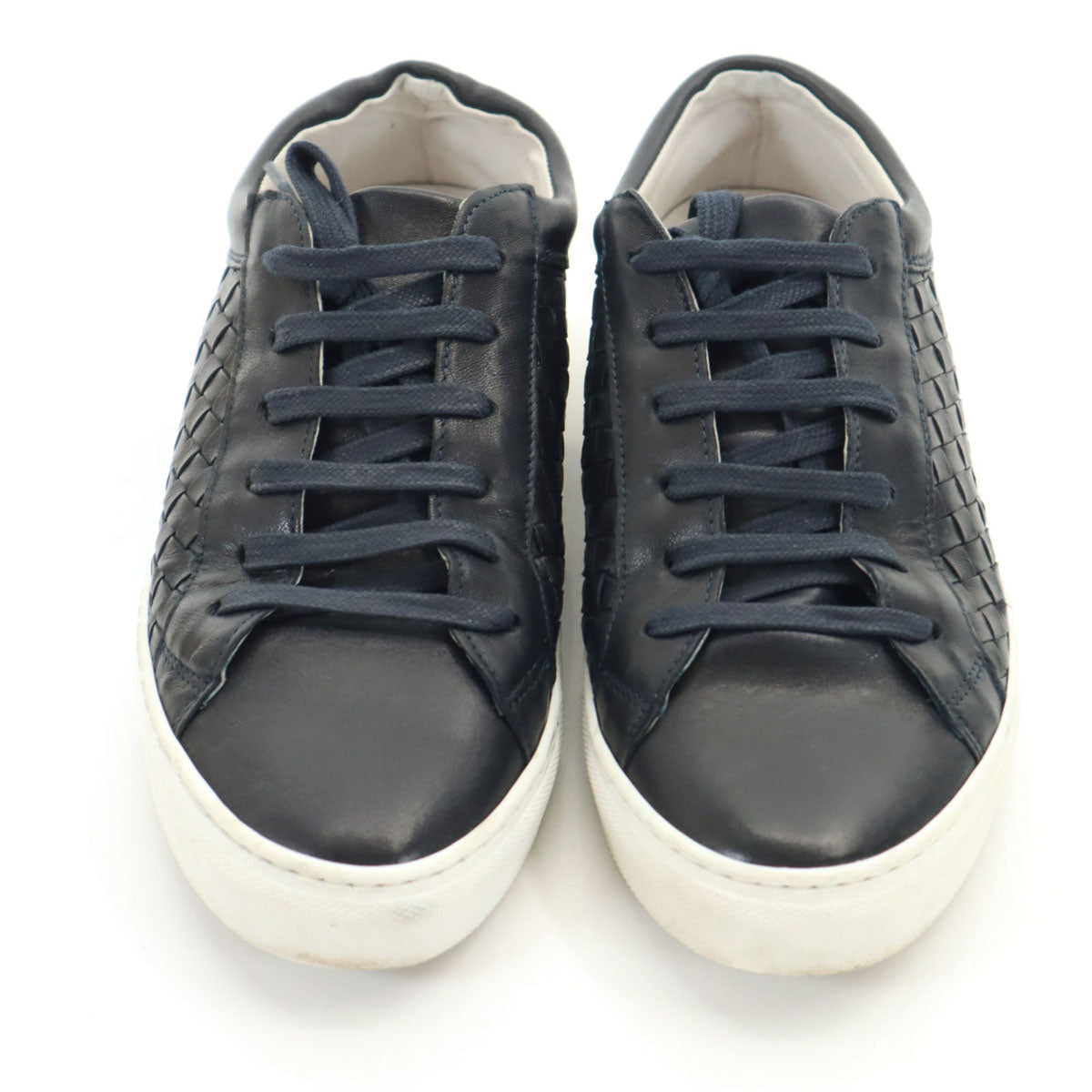 EPOCA UOMO エポカウォモ イタリア製 イントレチャート レザー スニーカー 41 ネイビー シューズ メンズ