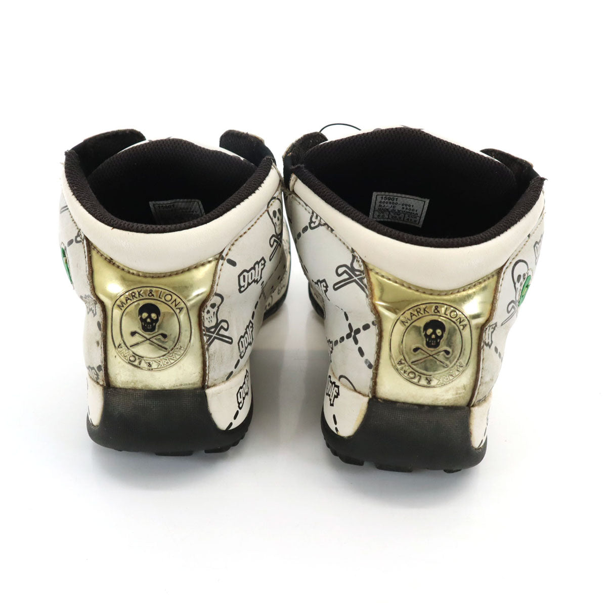 MARK&LONA マークアンドロナ グラヴィス コラボ 総柄 ゴルフ シューズ 26 ホワイト系 メンズ
