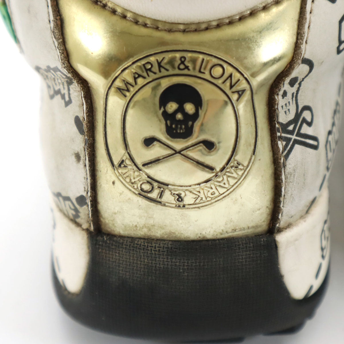 MARK&LONA マークアンドロナ グラヴィス コラボ 総柄 ゴルフ シューズ 26 ホワイト系 メンズ