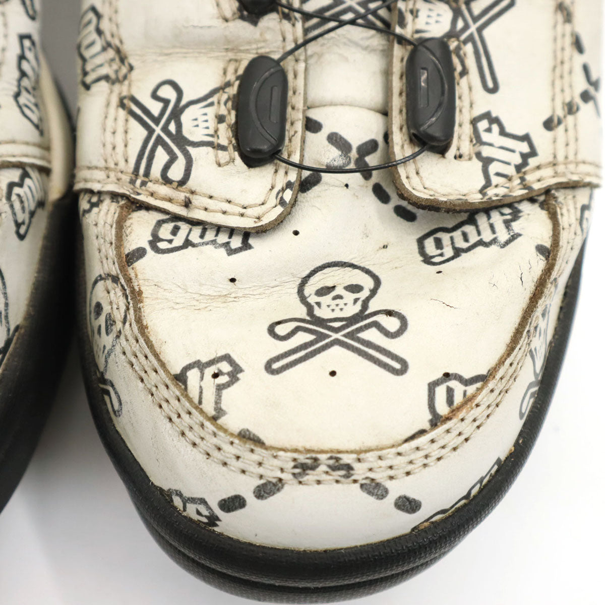 MARK&LONA マークアンドロナ グラヴィス コラボ 総柄 ゴルフ シューズ 26 ホワイト系 メンズ