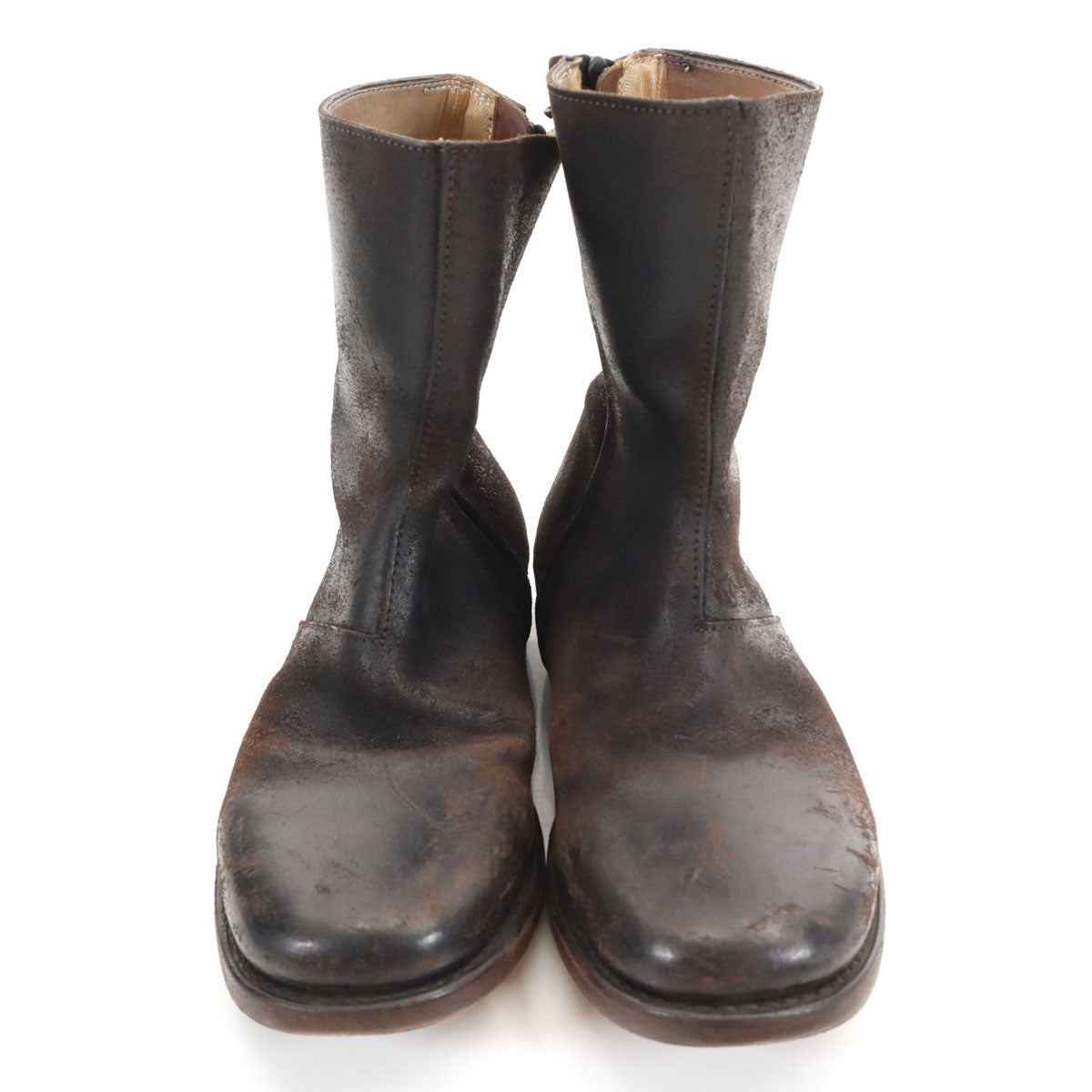 wjk ダブルジェイケイ 897 サイドジップ ブーツ 41 ブラウン 箱付き メンズ