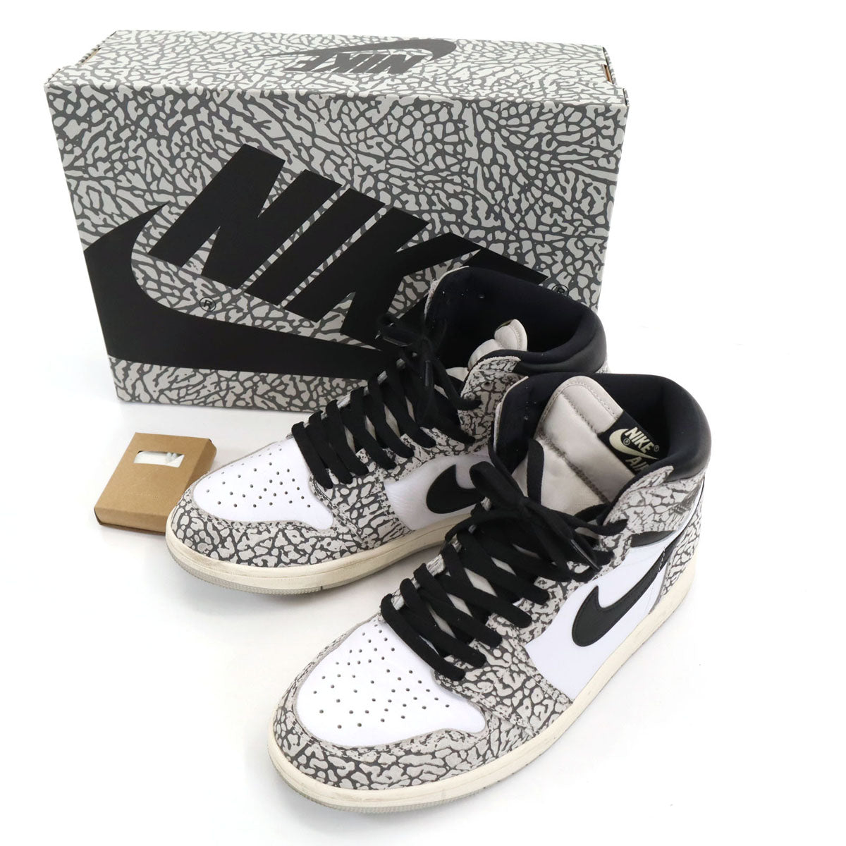 NIKE ナイキ エアジョーダン 1 レトロ ハイ OG エレファント柄 スニーカー 27.5 ホワイト DZ5485-052 AIR JORDAN 箱付き メンズ