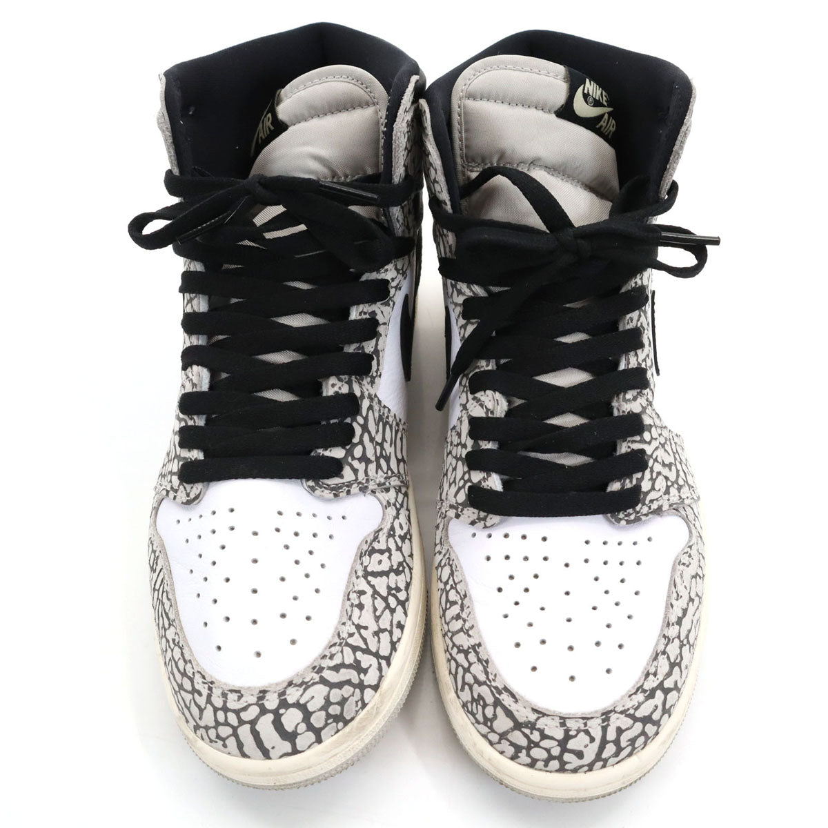 NIKE ナイキ エアジョーダン 1 レトロ ハイ OG エレファント柄 スニーカー 27.5 ホワイト DZ5485-052 AIR JORDAN 箱付き メンズ