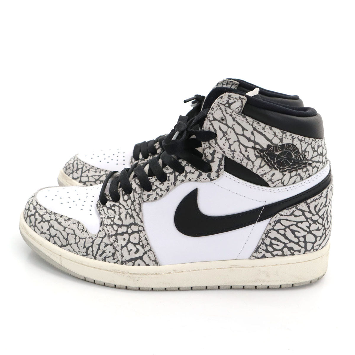 NIKE ナイキ エアジョーダン 1 レトロ ハイ OG エレファント柄 スニーカー 27.5 ホワイト DZ5485-052 AIR JORDAN 箱付き メンズ