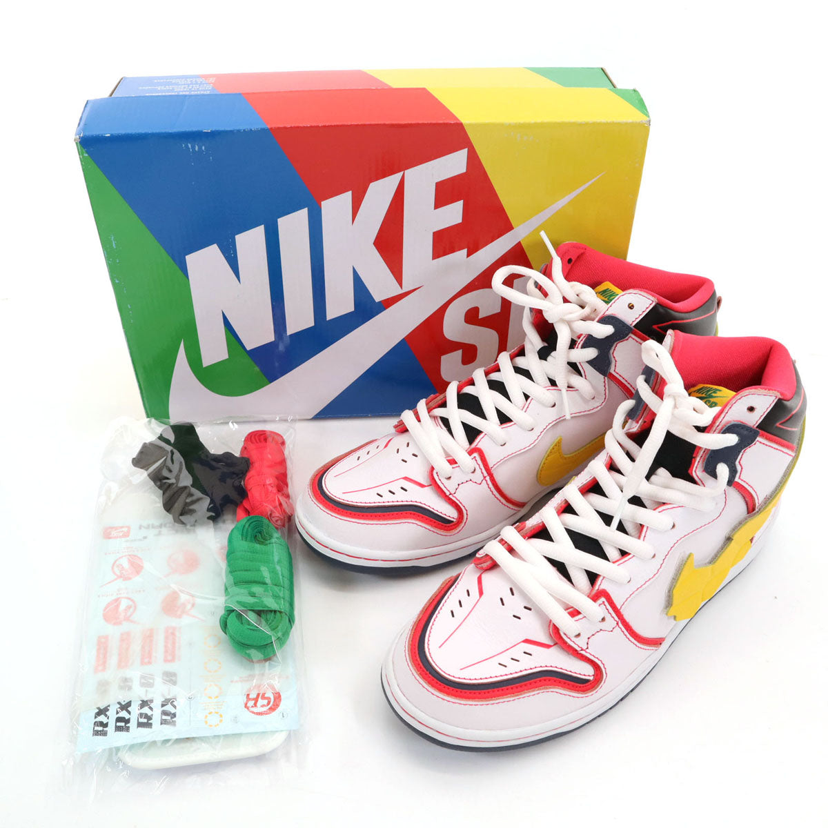 美品 NIKE SB ナイキエスビー 機動戦士ガンダムUC コラボ ダンク ハイ スニーカー 29.5 ホワイト DH7717-100 箱付き メンズ