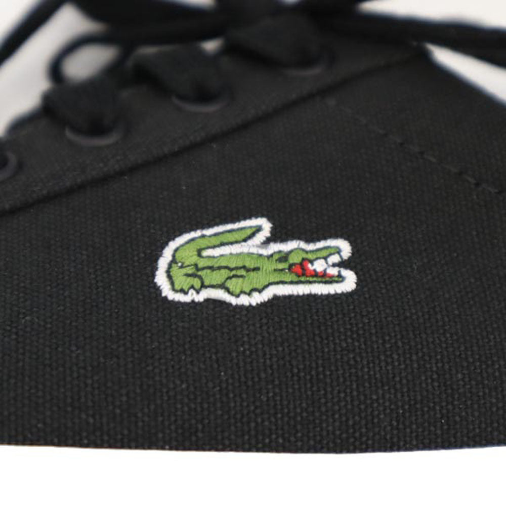 未使用 ラコステ スニーカー USA8.5 ブラック系 LACOSTE ロゴ メンズ