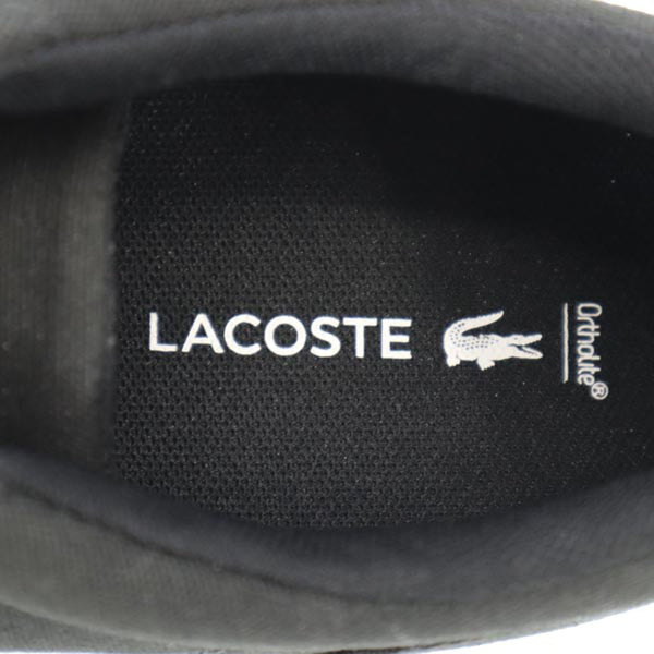 未使用 ラコステ スニーカー USA8.5 ブラック系 LACOSTE ロゴ メンズ