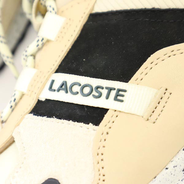 未使用 ラコステ PRIMALOFT スニーカー USA10.5 ベージュ系 LACOSTE ロゴ メンズ