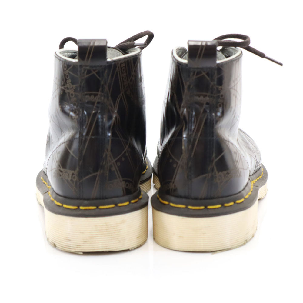 ドクターマーチン イギリス製 総柄 ショートブーツ UK4 ブラウン系 Dr.Martens レディース