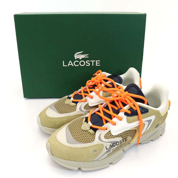 ラコステ スニーカー USA 11.5（JP 285） ベージュ系 LACOSTE 箱付き メンズ