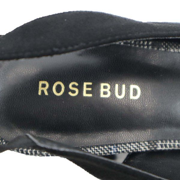 未使用 ローズバッド ヒールストラップ パンプス 38 ブラック ROSE BUD 箱付き レディース