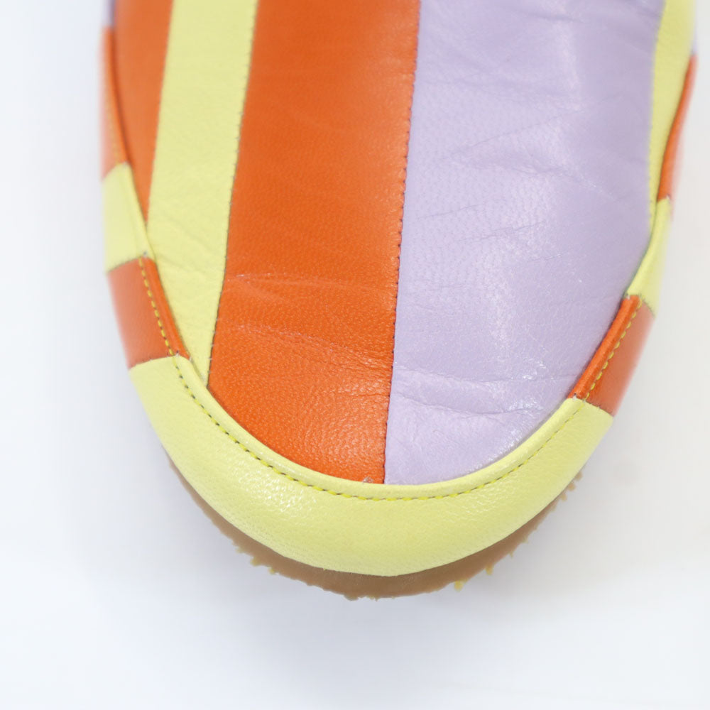 イッセイミヤケ ボーダー シューズ 25 オレンジ系 ISSEY MIYAKE レディース