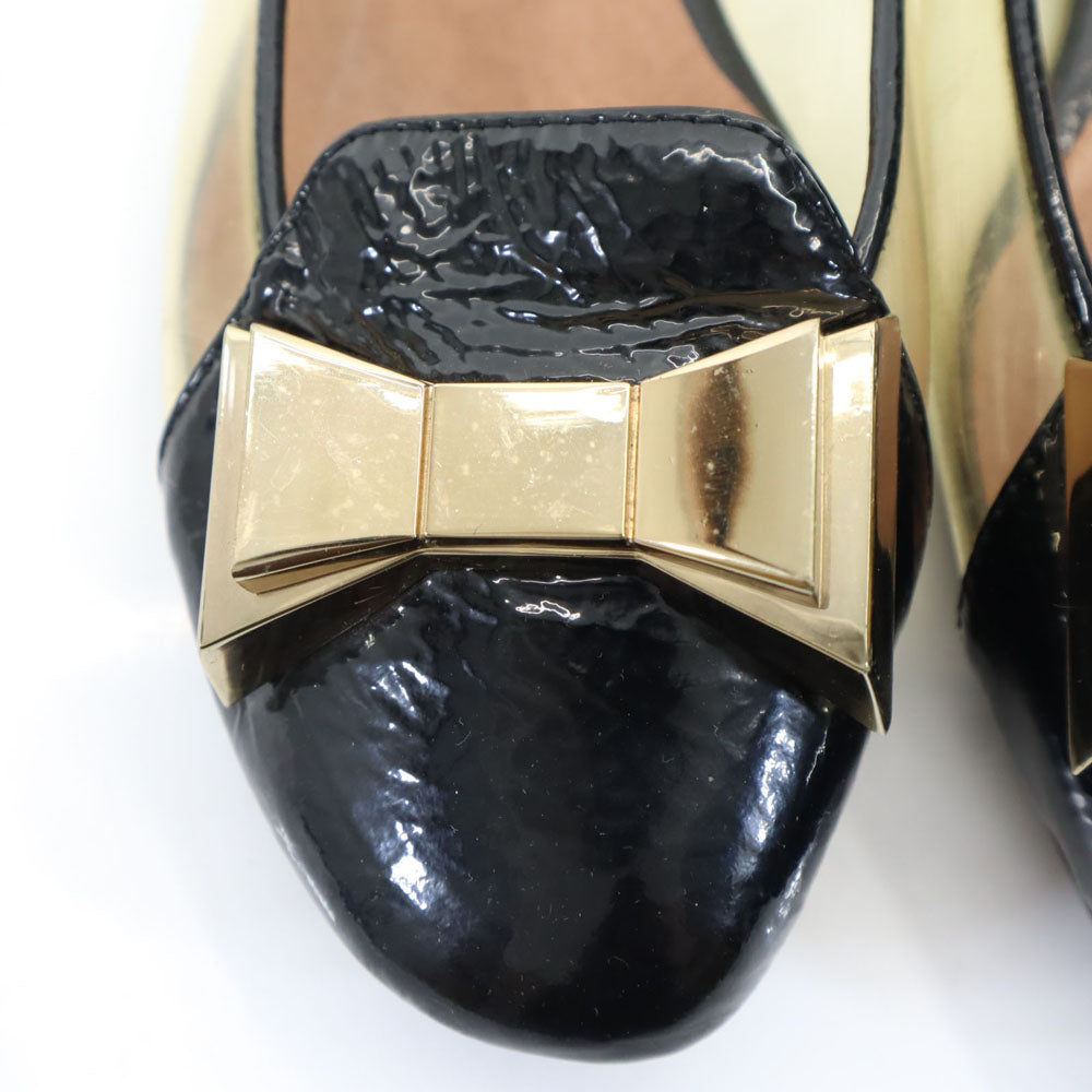 ROSE BUD ローズバッド ジェフリーキャンベル クリア シューズ 37 クリア系×ブラック By Jeffrey Campbell スケルトン レディース