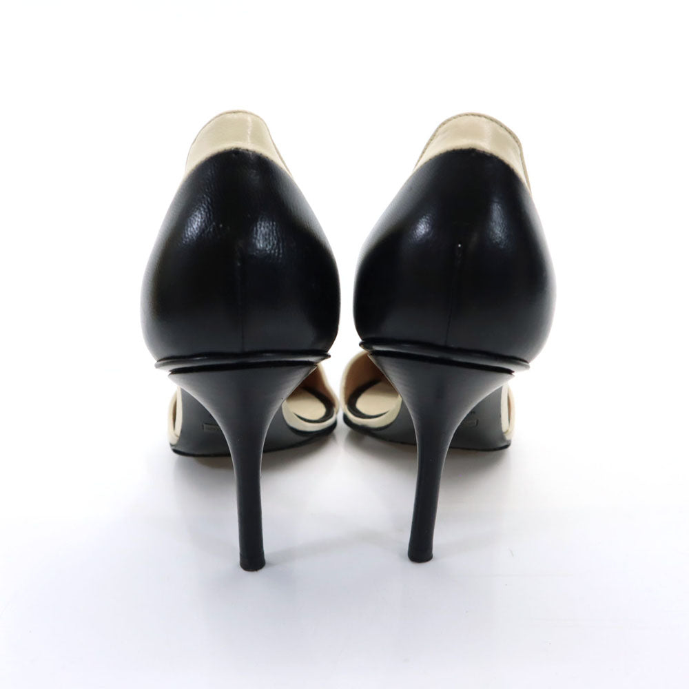 GIORGIO ARMANI ジョルジオアルマーニ パンプス 37 1/2 ベージュ ヒール レディース