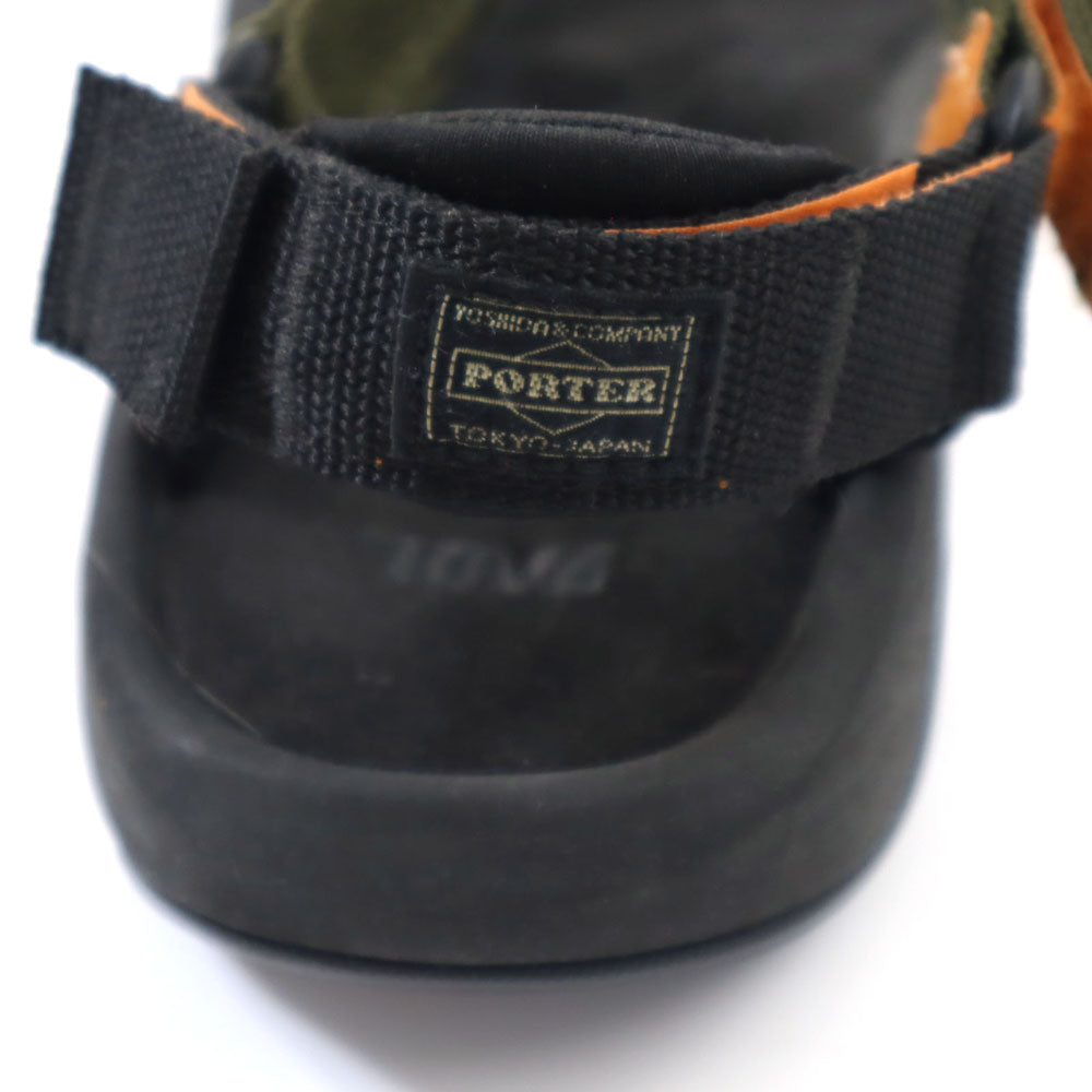 Teva テバ × ポーター コラボ スポーツ サンダル 25 黒×カーキ × PORTER メンズ