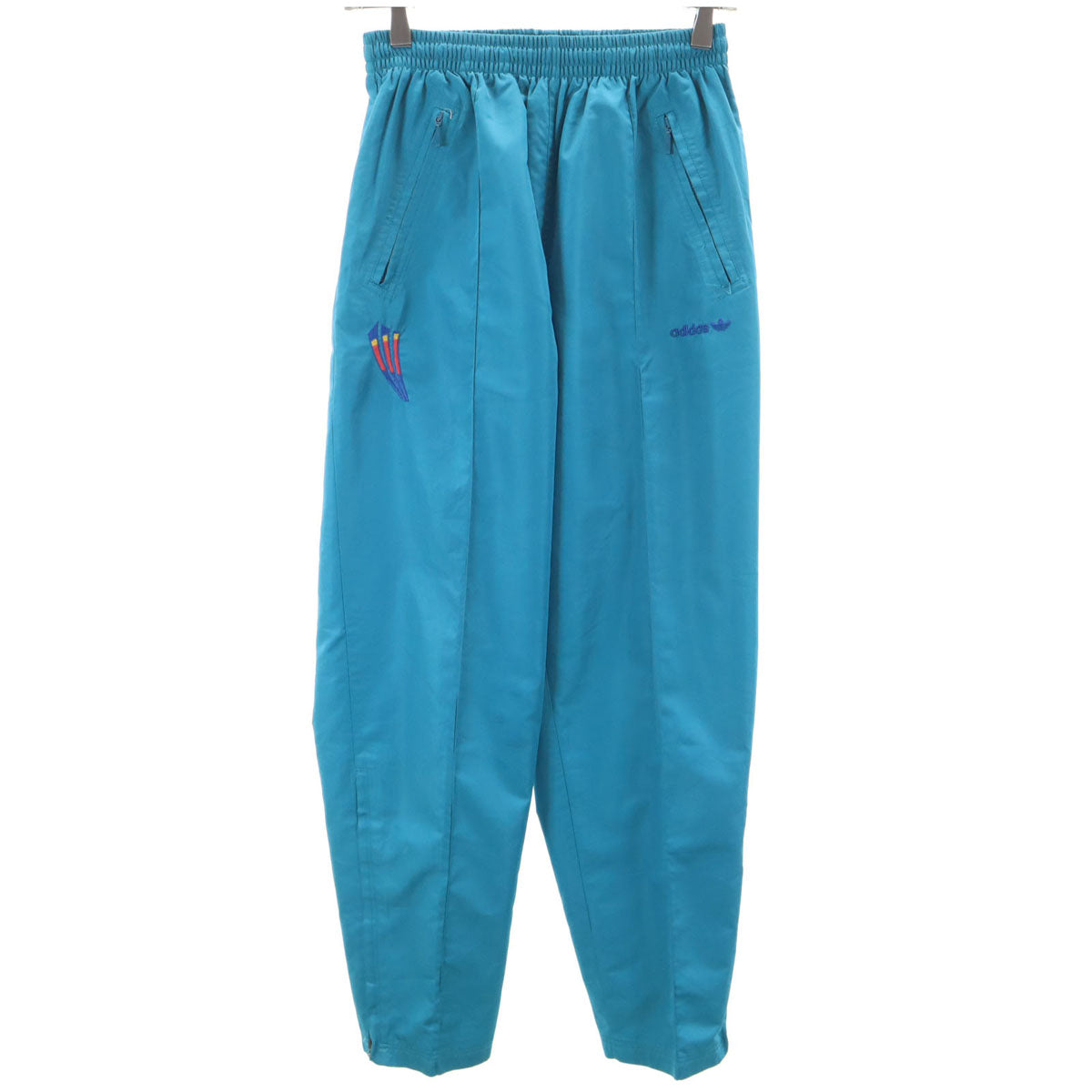 adidas アディダス 80s デサント製 ヴィンテージ トラックパンツ M ターコイズ デサント レディース