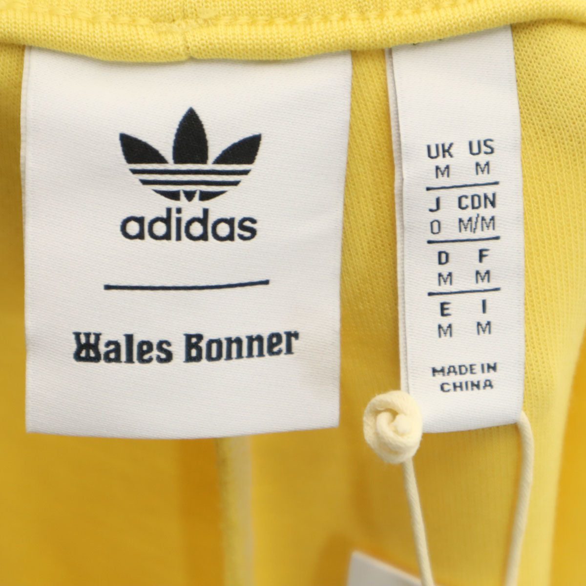 未使用 adidas Originals アディダスオリジナルス WALES BONNER ウェールズボナー コラボ トレフォイルロゴ トラックパンツ O イエロー メンズ