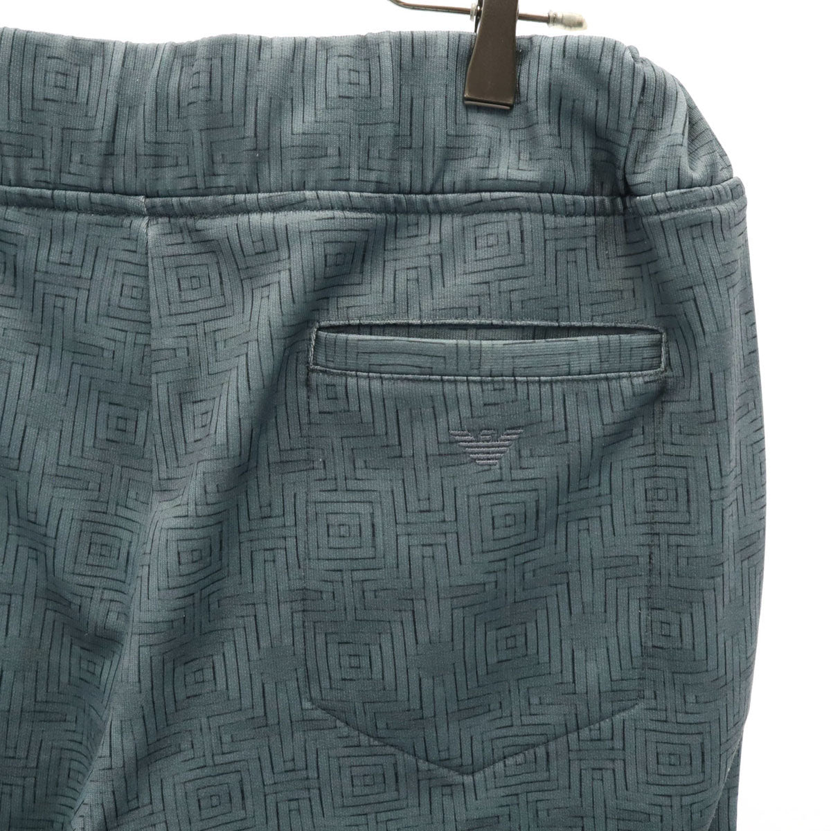 Emporio Armani エンポリオアルマーニ ポルトガル製 総柄 クロップドパンツ L グレー メンズ