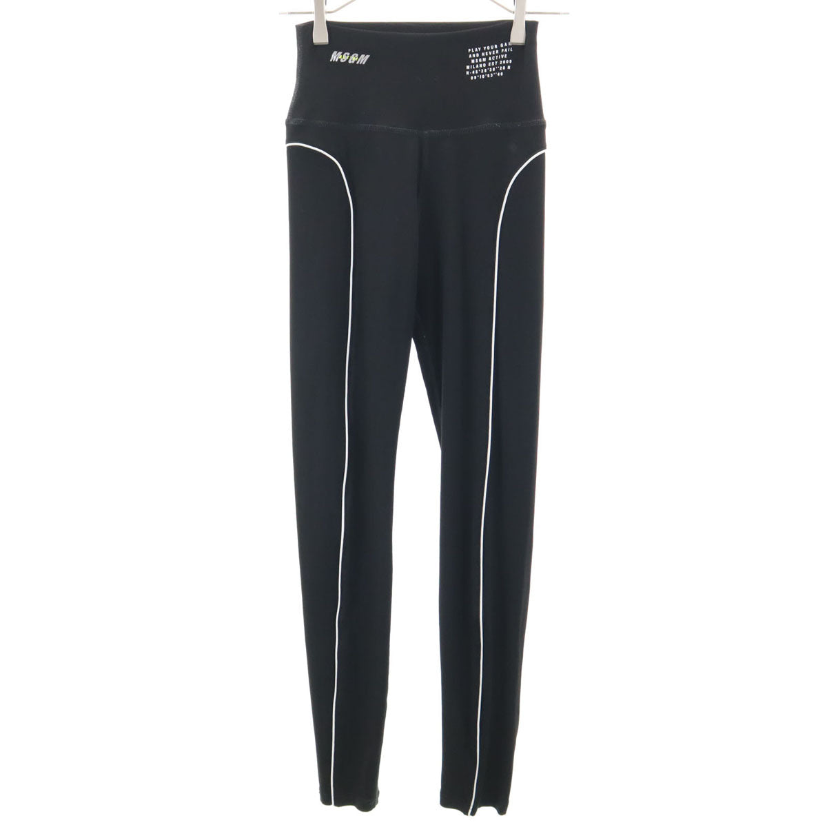 MSGM ACTIVE エムエスジーエム アクティブ イタリア製 トレーニング レギンス S ブラック レディース