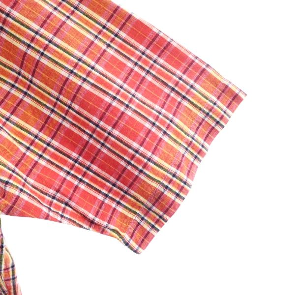 Polo by Ralph Lauren ポロバイラルフローレン 90s ヴィンテージ チェック 半袖 オープンカラーシャツ S レッド系 開襟 CALDWELL メンズ