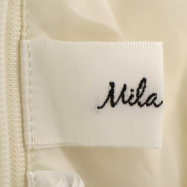 ミラオーウェン チェック ミディ丈 フレアスカート 1 イエロー×ホワイト Mila Owen レディース