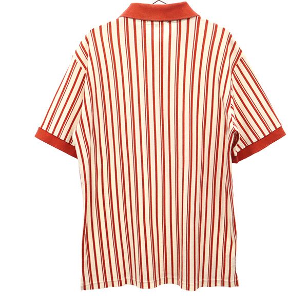 パーリーゲイツ ストライプ ゴルフ 半袖 ポロシャツ 4 ホワイト×レッド PEARLY GATES メンズ