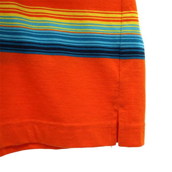 パラディーゾ 総柄 ゴルフ 半袖 ポロシャツ LL オレンジ系 Paradiso メンズ